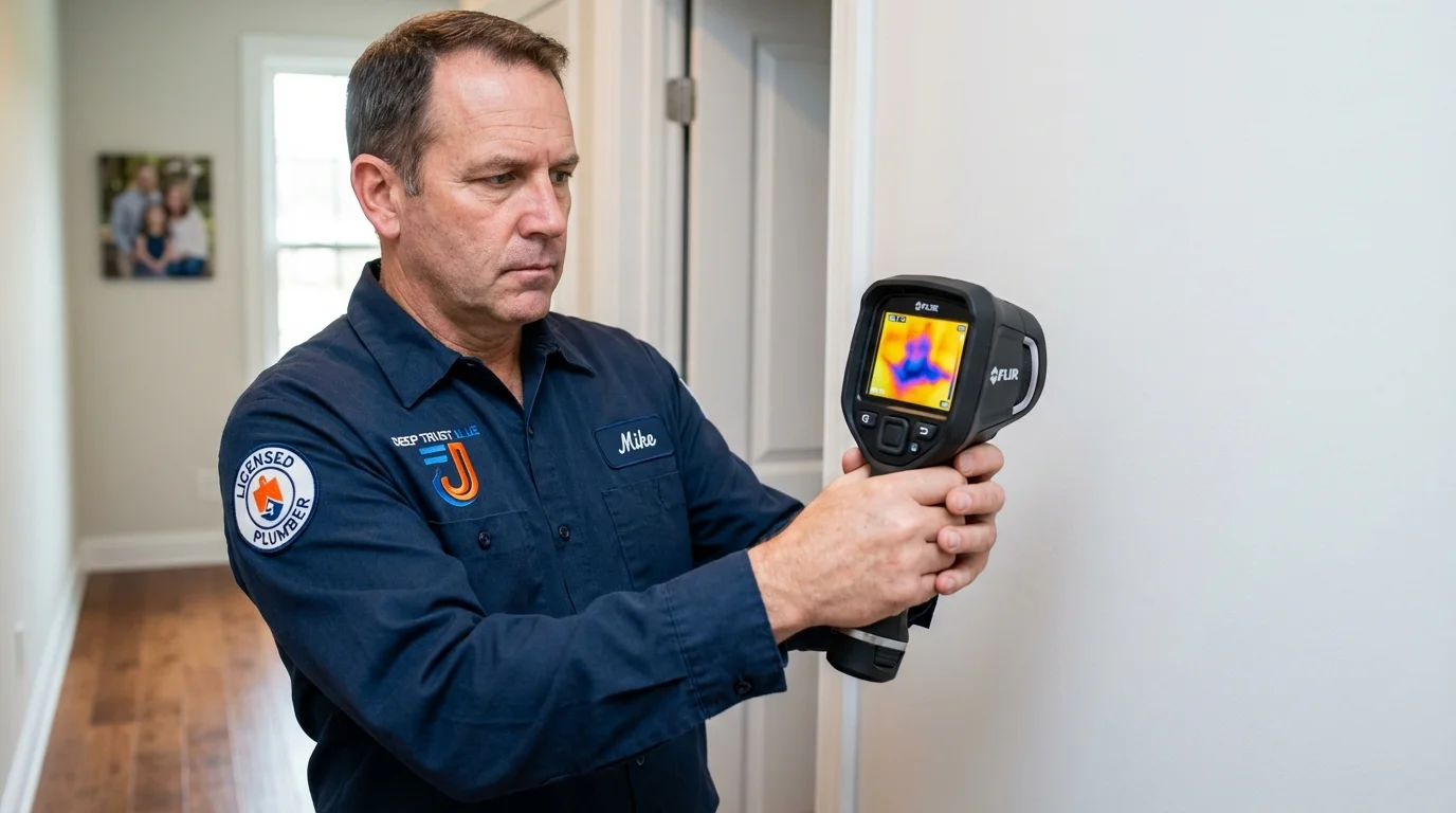 Thermal imaging leak detection by Johns Plumbing LLC in Cheboygan